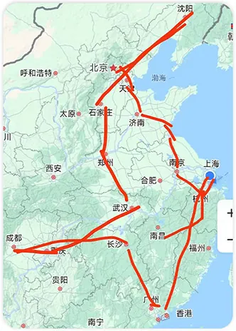 穷游路线地图