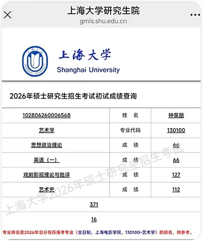 考研初试成绩